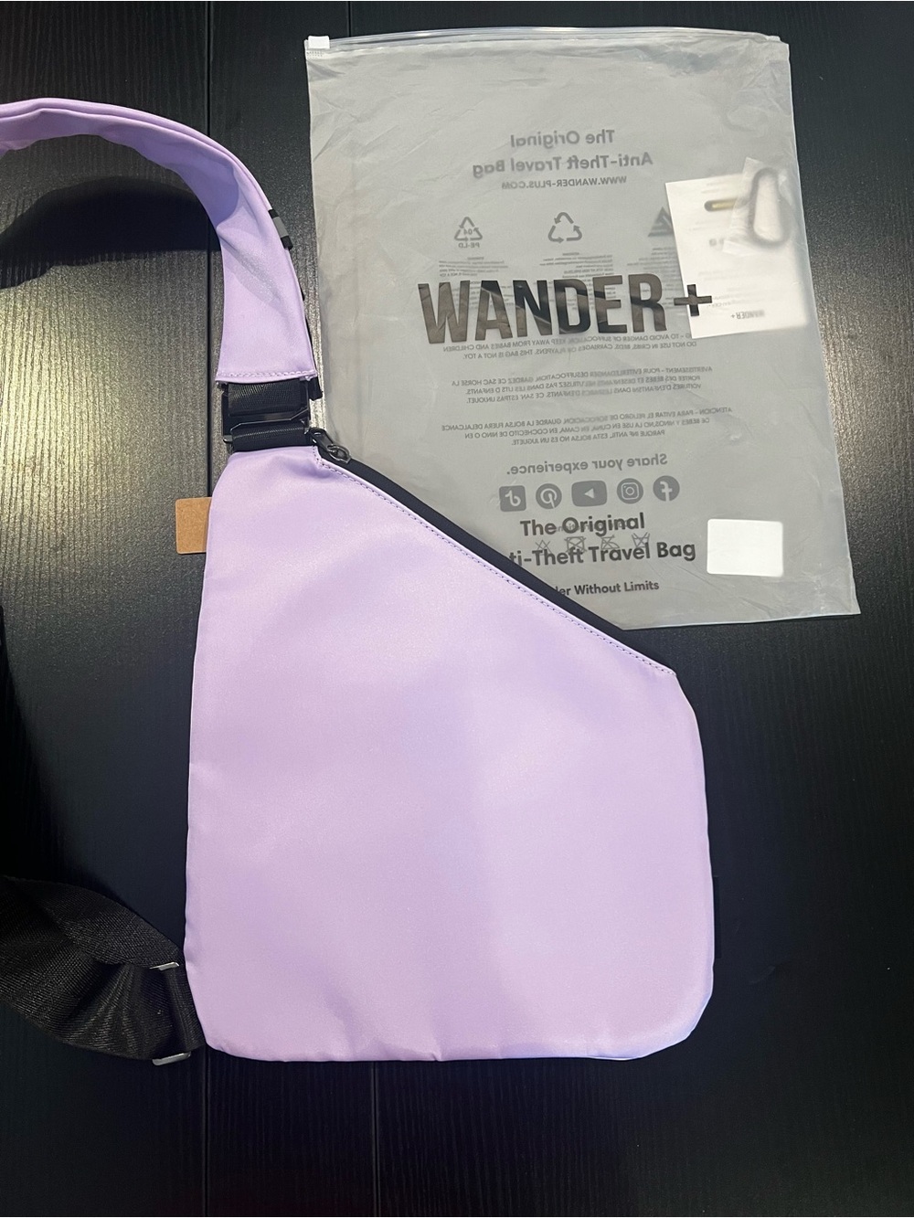 Wander Lavender Crossbody Sling Bag for Men - Picture 3 of 3